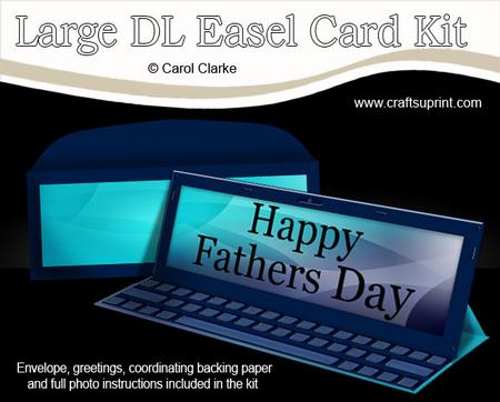 Large Dl Fathers Day Computer Easel Card & Envelope