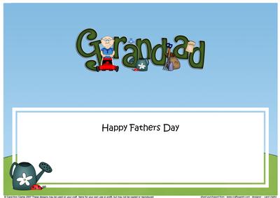 Happy Fathers Day Grandad Matching Large Dl Insert
