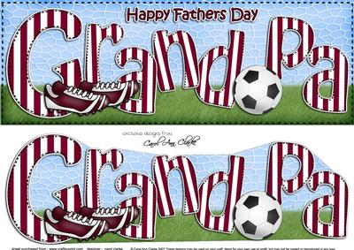 Large Dl Fathers Day Grandpa Quick Card & 3D Decoupage