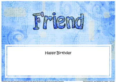 Happy Birthday Friend Matching Large Dl Insert
