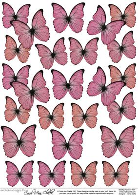 Fluttery Butterflies 3D Decoupage Designs