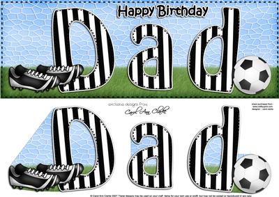 Happy Birthday Dad Large Dl 3D Decoupage