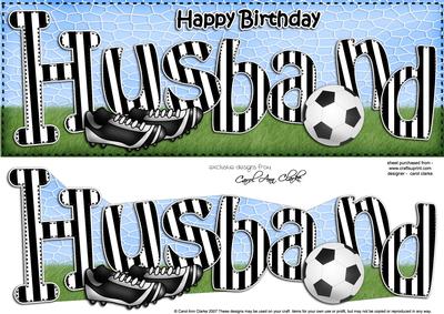Happy Birthday Husband Large Dl 3D Decoupage