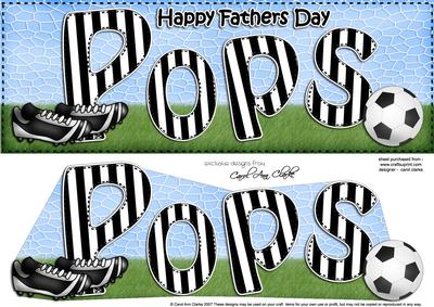 Happy Fathers Day Pops Large Dl 3D Decoupage