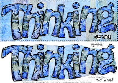 Large Dl Thinking of You Quick Card & 3D Decoupage