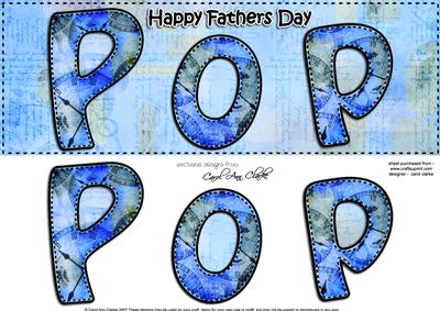 Large Dl Fathers Day Pop Quick Card & 3D Decoupage