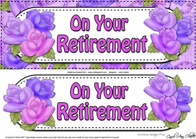 Large Dl Retirement Quick Card & 3D Decoupage