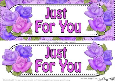 Large Dl Just for You Quick Card & 3D Decoupage