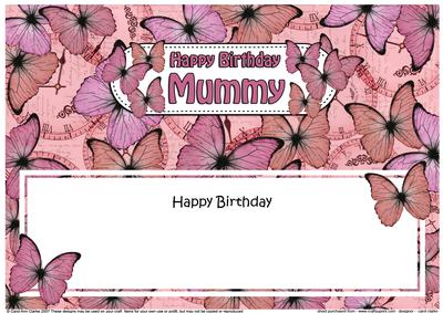 Happy Birthday Mummy Matching Large Dl Insert