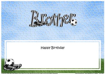 Happy Birthday Brother Matching Large Dl Insert