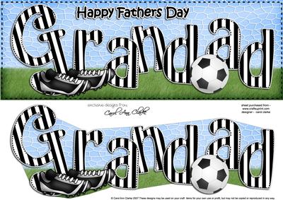 Large Dl Happy Fathers Day Grandad Card & 3D Decoupage