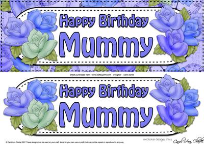 Large Dl Happy Birthday Mummy Card & 3D Decoupage