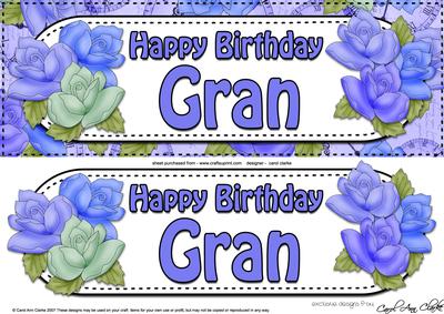 Large Dl Happy Birthday Gran Card & 3D Decoupage