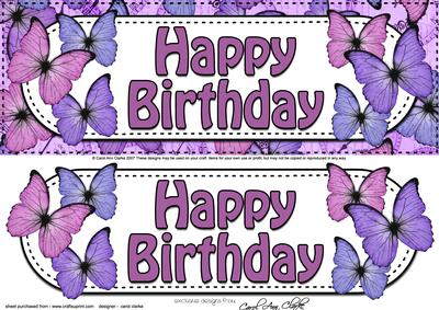 Large Dl Happy Birthday Quick Card & 3D Decoupage