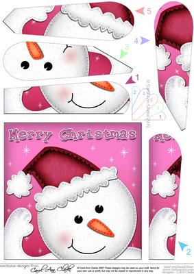 Xmas Snowman Fun Novelty Fan Pyramage Topper