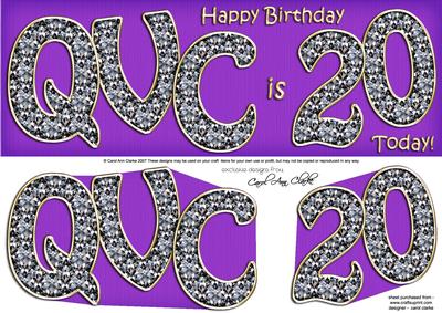 Large Dl Qvc is 20 Diamonds 3D Decoupage