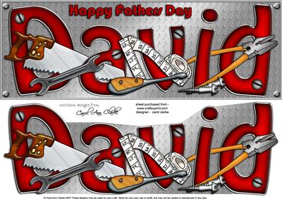 Large Dl Fathers Day David Tools 3D Decoupage