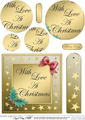 Elegant Christmas Greeting Quick Card with Circle Pyramage