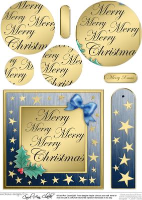Elegant Christmas Greeting Quick Card with Circle Pyramage
