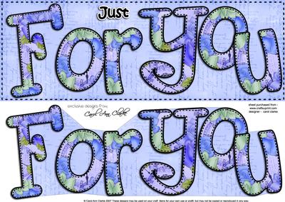 Large Dl Just for You Roses 3D Decoupage