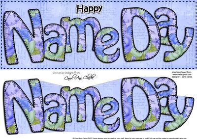 Large Dl Name Day Roses 3D Decoupage