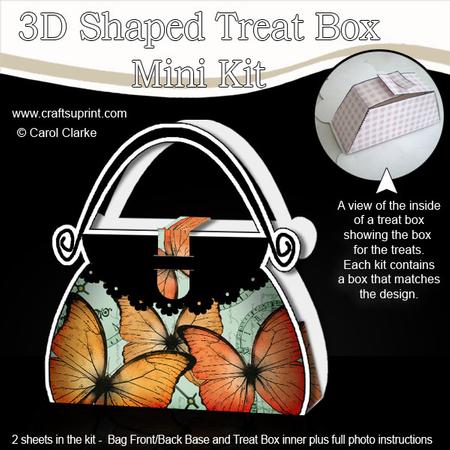Butterfly Time Handbag Shaped Treat or Favour Box Mini Kit