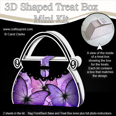 Butterfly Time Handbag Shaped Treat or Favour Box Mini Kit