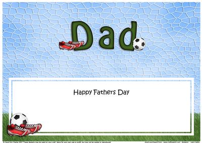 Fathers Day Dad Football Large Dl Matching Insert
