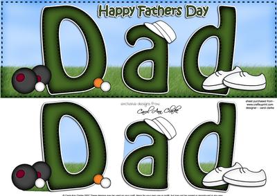 Large Dl Fathers Day Dad Bowls Card N 3D Decoupage