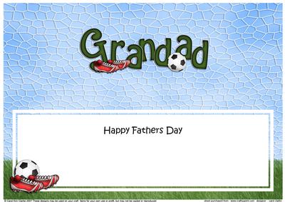 Fathers Day Grandad Football Large Dl Matching Insert