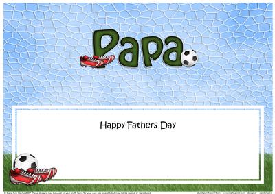 Fathers Day Papa Football Large Dl Matching Insert