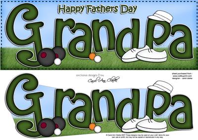 Large Dl Fathers Day Grandpa Bowls Card N 3D Decoupage