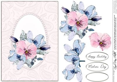 Posy & Pearls Quick Card with Decoupage