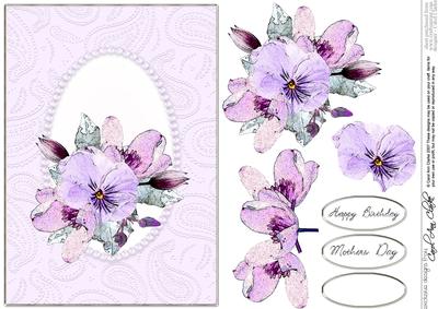 Posy & Pearls Quick Card with Decoupage