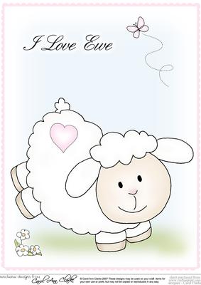A4 Little Lamb - I Love Ewe