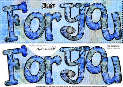 Large Dl Just for You Clocks 3D Decoupage