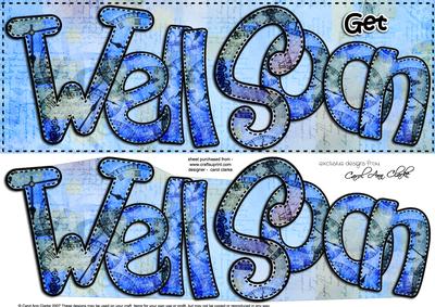 Large Dl Get Well Soon Clocks 3D Decoupage