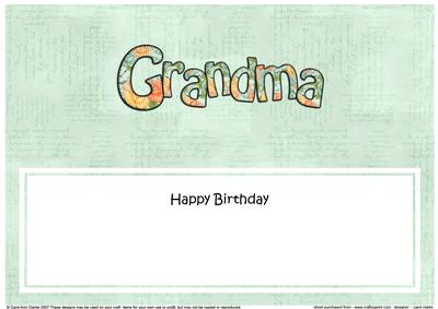 Happy Birthday Grandma Roses Matching Large Dl Insert