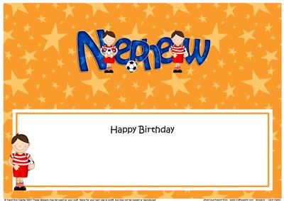 Birthday Nephew Boyz Matching Large Dl Insert