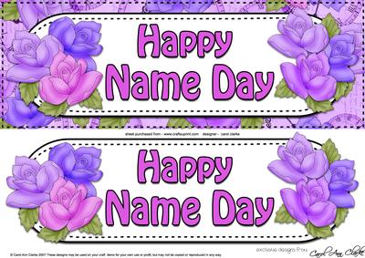 Large Dl Name Day Roses Card & 3D Decoupage