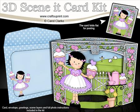 3D Girlz Suzi's Cupcakes Scene It Card Kit