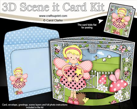 3D Girlz Fiz Fairy Scene It Card Kit