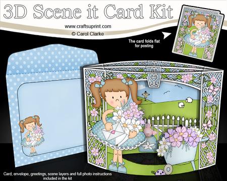 3D Girlz Liz's Flowers Scene It Card Kit