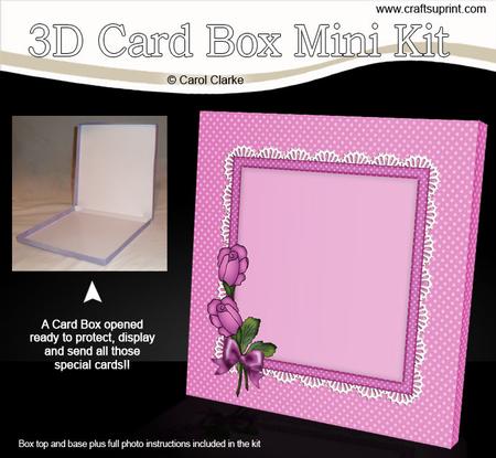 Roses 5.5 x 5.5 Square Card Box Mini Kit