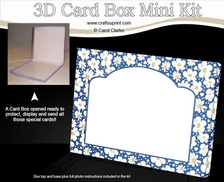 White Flowers 5" x 7" Card Box Mini Kit