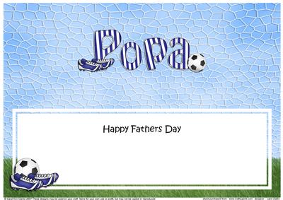 Fathers Day Popa Football Large Dl Matching Insert