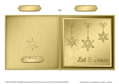 Xmas Snowflakes Cut and Fold Card
