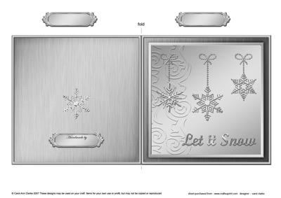 Xmas Snowflakes Cut and Fold Card