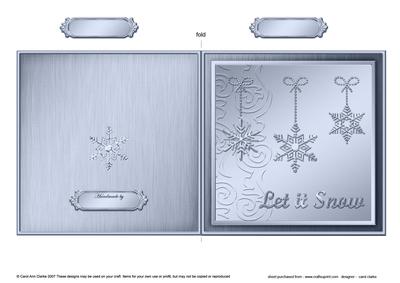 Xmas Snowflakes Cut and Fold Card