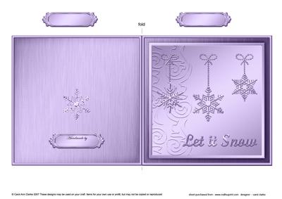 Xmas Snowflakes Cut and Fold Card